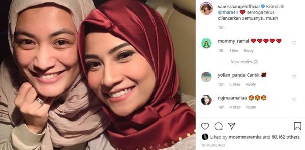 Vanessa Angel Vanessa Angel tampil cantik dengan hijab. (Foto: Instagram)