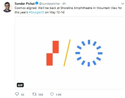 Tweet Bos Alphabet Tweet Sundar Pichai soal tanggal Google I/O 2020 (Foto: Twitter)
