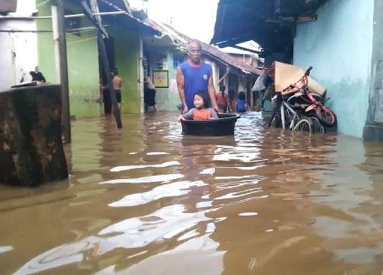 Banjir rendam Kota Pekalongan, Minggu (26/1/2020) (Foto: iNews/Suryono)