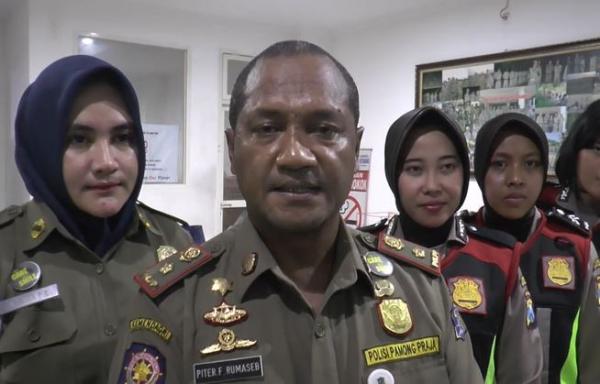 Kabid Ketertiban Umum dan Ketentraman Masyarakat Satpol PP Piter F Rumaseb