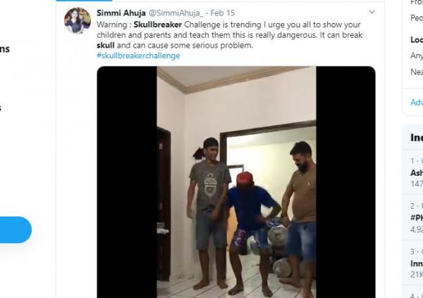 Aksi Skull Breaker Challenge yang Viral