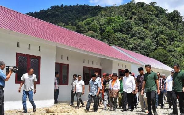 Rumah relokasi korban banjir di Madina Rumah relokasi korban banjir di Madina, Minggu (23/2/2020) (Foto: Istimewa)
