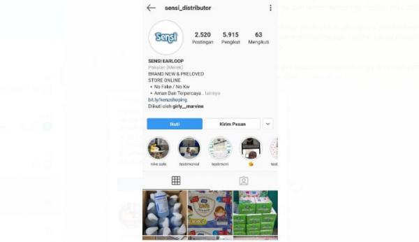 Akun Instagram yang menipu korban