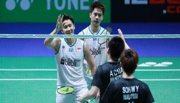 Ganda putra Indonesia, Kevin Sanjaya Sukamuljo/Marcus Fernaldi Gideon (Foto: PBSI)
