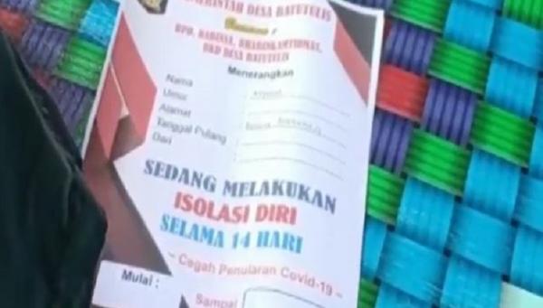stiker odp Stiker yang ditempelkan di rumah warga berstatus ODP, di Kecamatan Jonggat, Kabupaten Lombok Tengah, NTB, Kamis (2/4/2020). (Foto: iNews/Ema Widiawati)