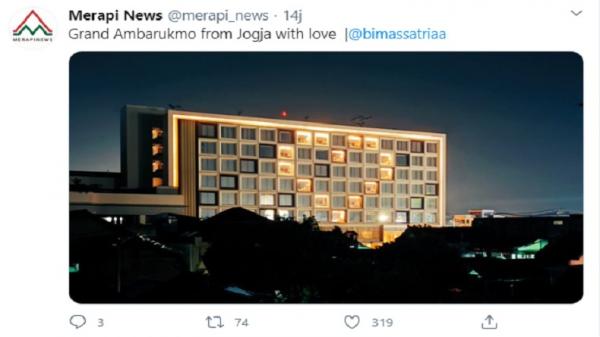 Penampakan lampu cinta di Hotel Grand Ambarukmo Penampakan lampu cinta di Hotel Grand Ambarukmo