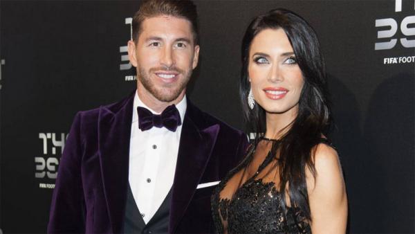 Sergio Ramos bersama istrinya, Pilar Rubio. (Foto: AS)