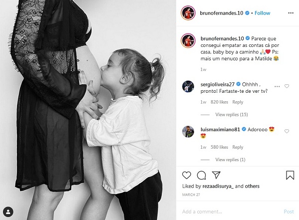 Istri Bruno Fernandes, Ana Pinho, Tengah Mengandung Anak Kedua (Foto: Instagram)
