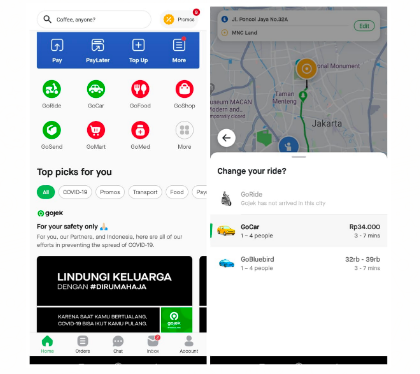 GoRide tidak bisa diorder (Foto: Screenshot)