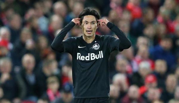 Takumi Minamino Takumi Minamino memperkuat Salzburg dari 2015-2020 (Foto: Sky Sports)
