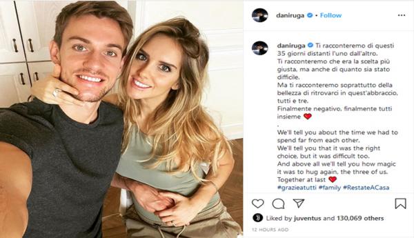 Daniele Rugani dan Michela Persico (Foto: Instagram @daniruga)