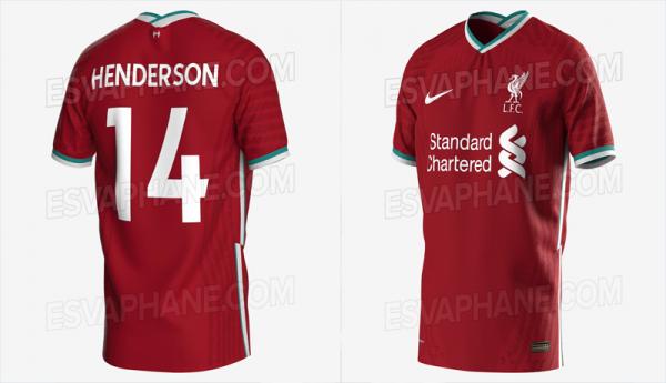 Jersey kandang Liverpool musim 2020/2021 (Foto: Footyheadlines)