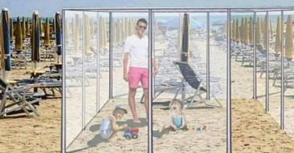 Perusahaan Italia Rancang Kotak Kaca Untuk Pengunjung Berjemur Di Pantai