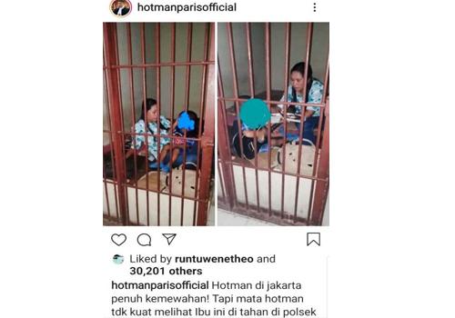 Status Hotman Paris Status Hotman Paris tentang Seorang ibu beri makan anaknya di sel tahanan