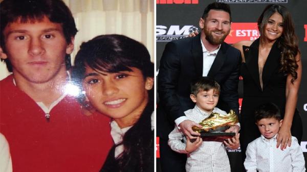 Messi Antonella Foto kebersamaan Lionel Messi dan Antonella Rocuzzo (foto: The Sun)