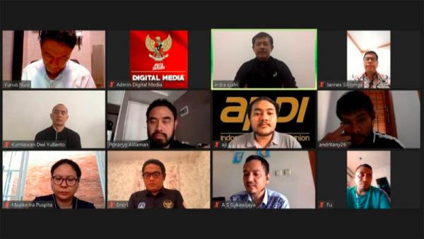 Suasana rapat virtual PSSI dengan APPI, Selasa (26/5/2020). (Foto: PSSI)
