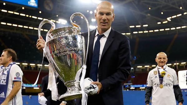 Zinedine Zidane sukses tiga musim beruntun mengantar Real Madrid juara Liga Champions. (Foto: Real Madrid)