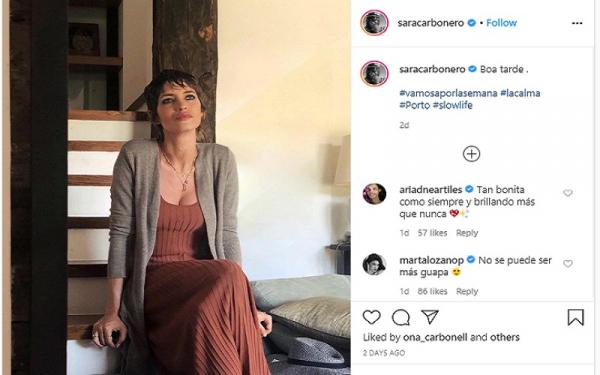 Unggahan terbaru Sara Carbonero dengan rambut pendek (foto: Instagram)