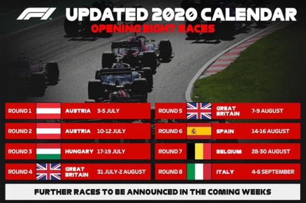 Jadwal F1 2020 Jadwal F1 2020