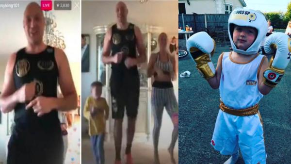 Tyson Fury bersama anaknya Prince Tyson Fury II. (Foto: Instagram @gypsyking101)