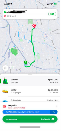 GoRide kembali muncul di aplikasi (foto: Screenshot)
