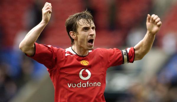 Gary Neville Gary Neville semasa menjadi kapten Manchester United (Foto: Telegraph)