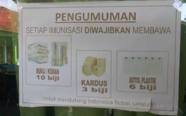 Kriteria sampah yang diterima puskesmas