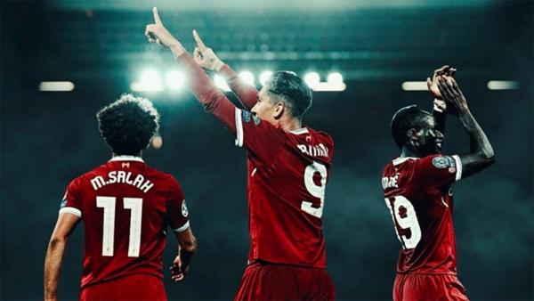 Trio Firmansah Liverpool Trio Liverpool Mohamed Salah (11), Roberto Firmino (9), dan Sadio Mane (10), bakal merayakan titel Premier League dalam waktu dekat. (Foto: YouTube)