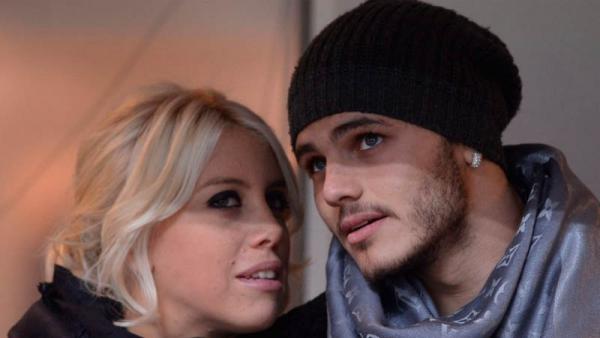 Mauro Icardi (kanan) bersama istrinya, Wanda Nara. (Foto: theC5.com)
