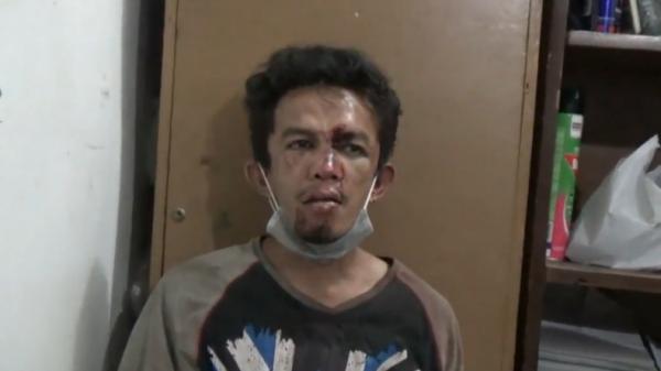 Eri, pelaku penjembretan di Palembang yang ditangkap warga (Firdaus/iNews)