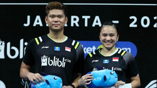 Praveen Jordan/Melati Daeva Oktavia Ganda campuran Praveen Jordan/Melati Daeva Oktavianti juara PBSI Home Tournament usai mengalahkan Akbar Bintang Cahyono/Winny Oktavina Kandow 21-9, 21-17 pada laga final, Jumat (3/7/2020). (Foto: PBSI)