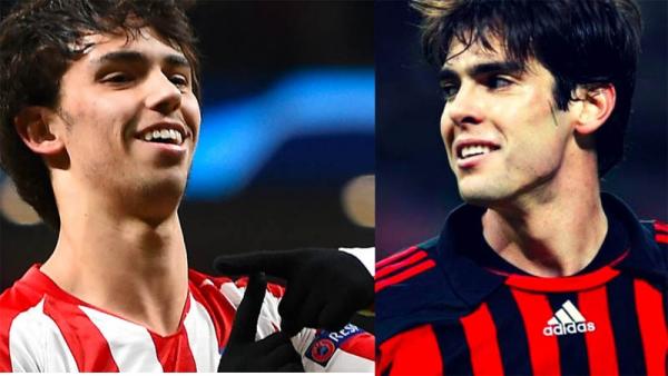 Joao Felix (kiri) dan Ricardo Kaka (Foto: AS/Sky Sports)