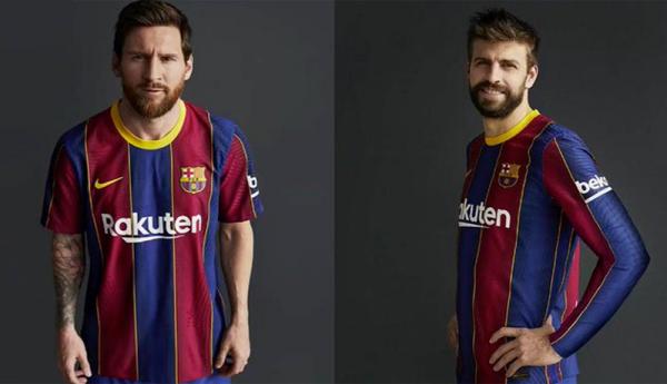 Jersey utama Barcelona 2020/2021 (Foto: Twitter @FCBarcelona)