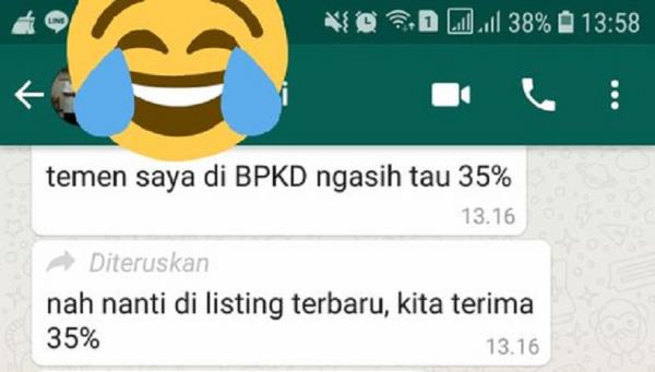 Tangkapan layar chat hoaks (Foto: Istimewa)