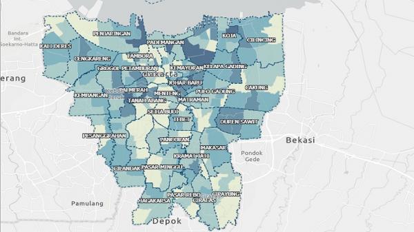 Tak Lagi Merah, Peta Corona DKI Jakarta Berubah Jadi Biru