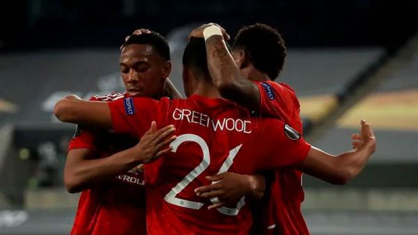 Trio Manchester United Marcus Rashford, Anthony Martial, dan Mason Greenwood jadi salah satu yang terbaik di dunia. (Foto: Sportskeeda)