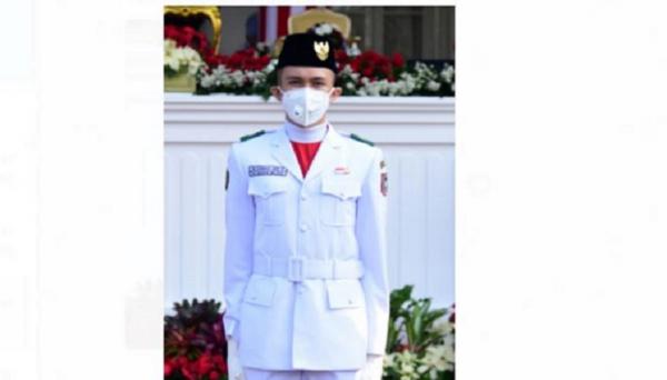 Paskibraka siswa asal Kalsel yang bertugas upacara kemerdekaan HUT RI di Istana Merdeka. (Foto Setpres).