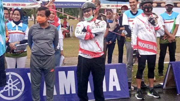 Gubernur Kepulauan Bangka Belitung Erzaldi Rosman mengajak masyarakat untuk rajin bersepeda alias gowes (Haryanto/iNews)