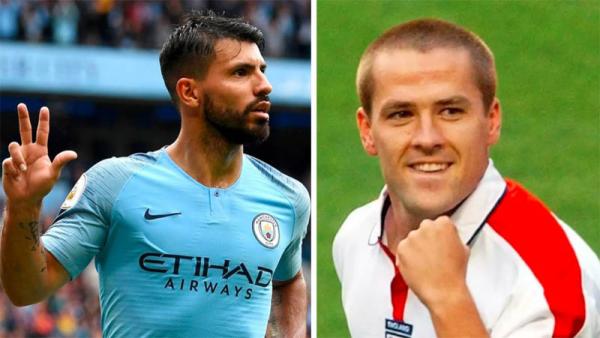 Sergio Aguero (kiri) terinspirasi dengan permainan Michael Owen (kanan). (Foto: Fox Sports)