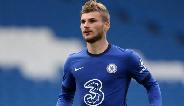 Timo Werner 1 Striker anyar Chelsea Timo Werner bakal diturunkan pada laga pertama Premier League di Amex Stadium, Selasa (15/9/2020) dini hari WIB. (Foto: Times)