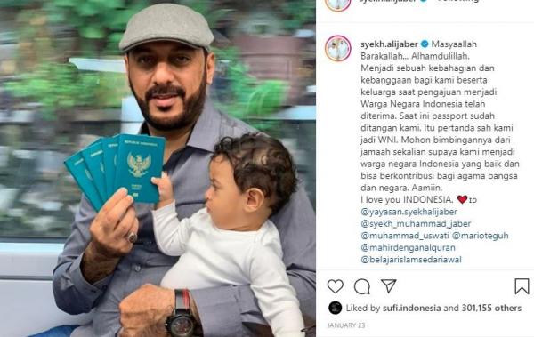 Syekh Ali Jaber resmi menyandang status WNI. (Foto: ist)