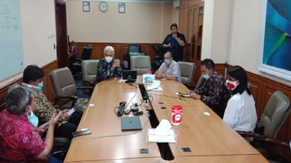 Manajemen MNC Media berbincang dengan direksi Bank SulutGo, Jumat (18/9/2020).