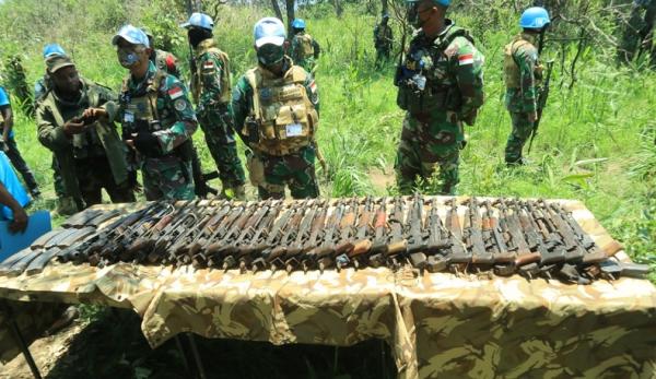 AK-47 yang DIserahkan ke TNI di Kongo (Foto: Istimewa)