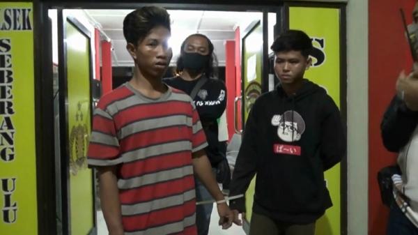 Dua pelaku penjambretan di Palembang Sumsel (Muhammad David/iNews)