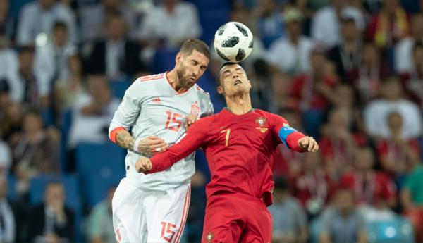 Terakhir bertemu, duel Portugal vs Spanyol imbang 3-3 (Foto: The Real Champs)