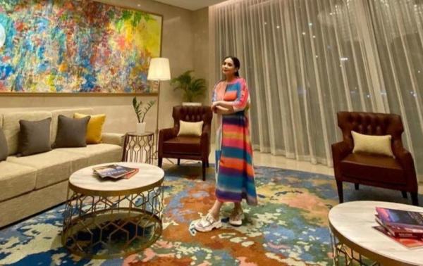 Nagita Slavina IG Nagita memakai setelan piyama seharga Rp200 Ribu (Foto: IG)