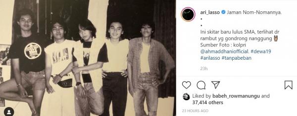 Ari Lasso Unggah Foto Lawas Dewa 19