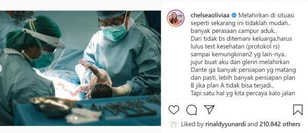 Chelsea Olivia Melahirkan Dante