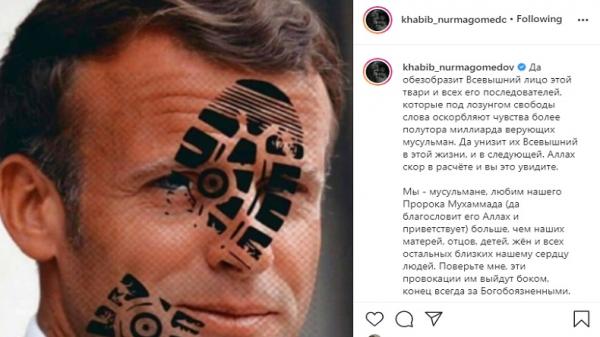 khabib macron Unggahan Khabib di Instagram. (Foto: IG/Khabib)