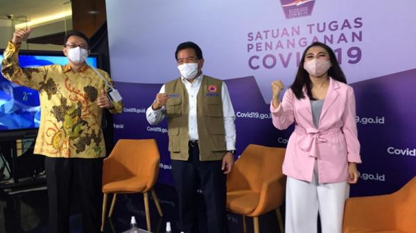 Talkshow BNPB bersama Wiku Adisasmito.